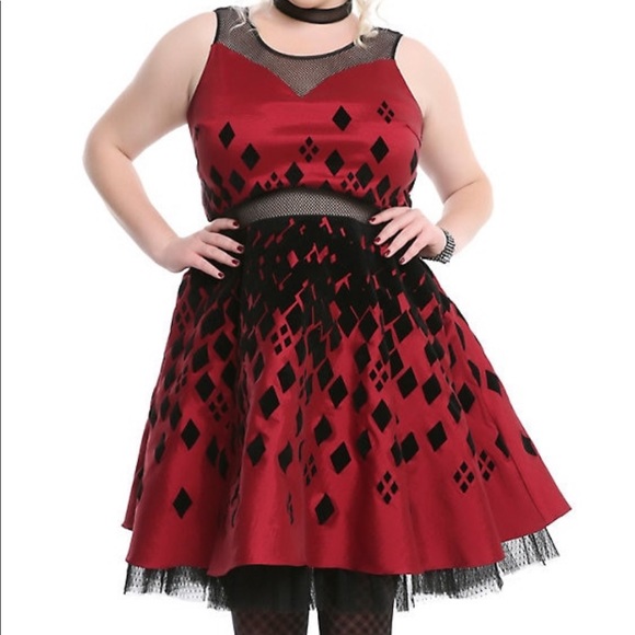 Hot Topic Dresses & Skirts - Hot topic Harley Quinn formal dress plus size